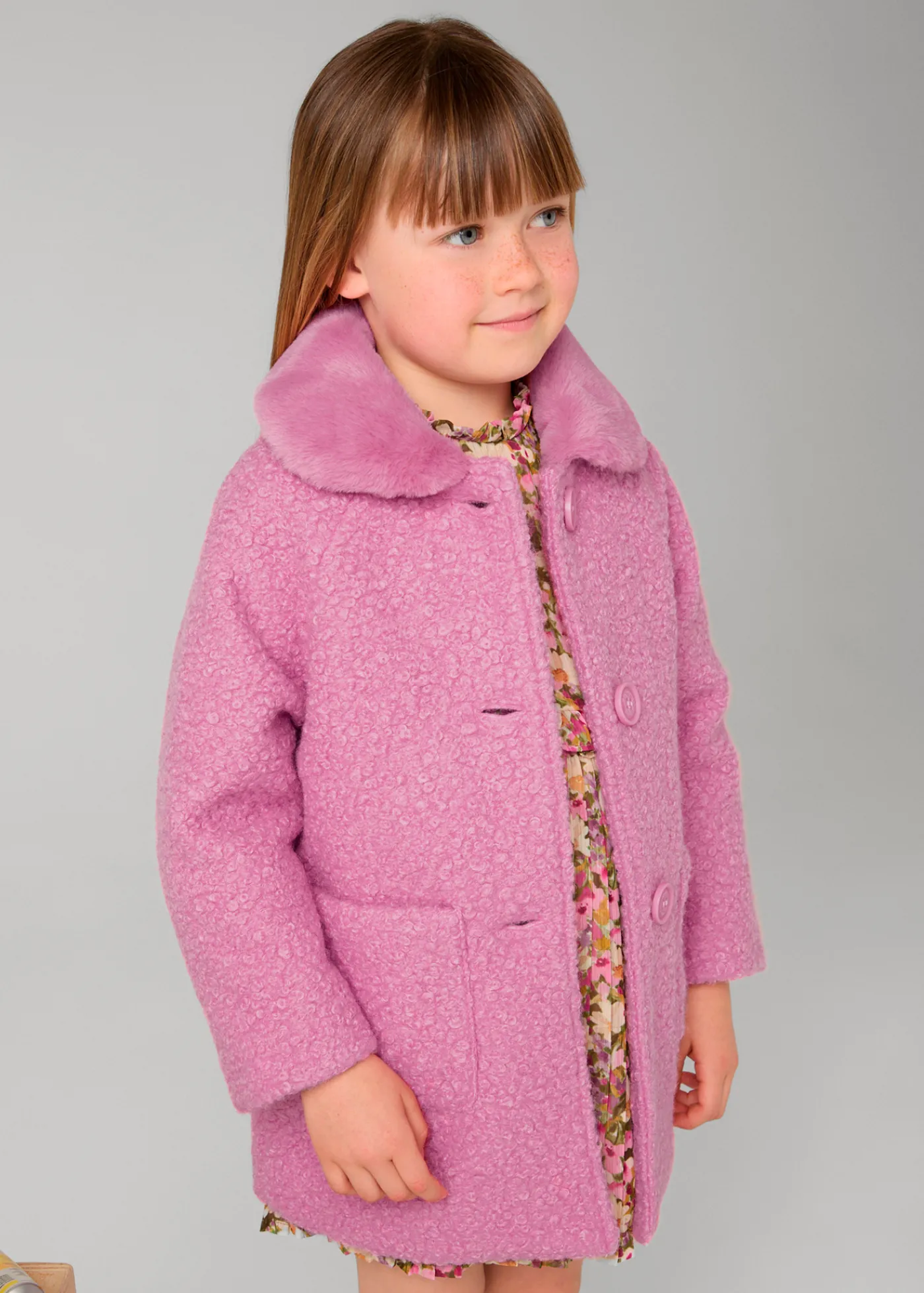 New Abrigo rizo cuello pelo niña Abrigos Y Chaquetas