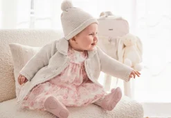 Online Abrigo tricot con gorro recién nacida Abrigos Y Chaquetas