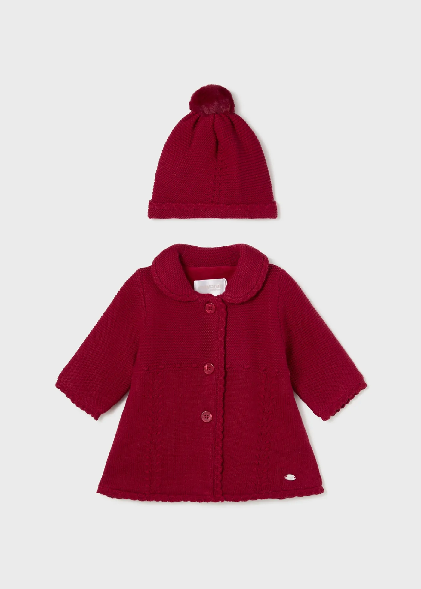 New Abrigo tricot con gorro recién nacida Abrigos Y Chaquetas