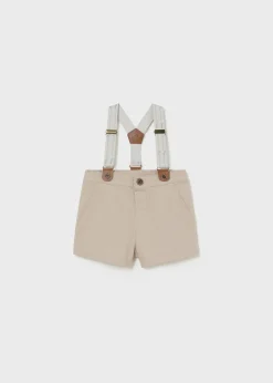 Online Bermuda piqué tirantes bebé Pantalones Y Petos