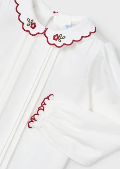 Best Blusa cuello bordado niña Blusas Y Tops