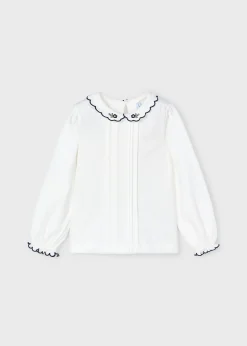 Sale Blusa cuello bordado niña Blusas Y Tops