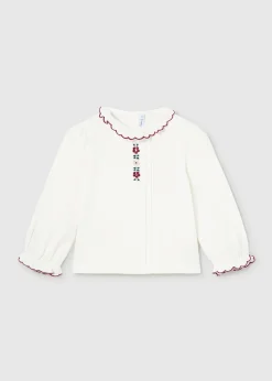 Shop Blusa flores bordadas bebé Camisas Y Blusas