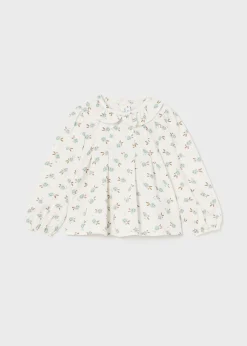 Best Blusa flores cuello volante bebé Camisas Y Blusas