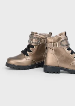 Best Botín biker brillos niña Botas Y Botines|Botas Y Botines