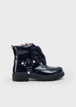 Shop Botín biker charol niña Botas Y Botines|Botas Y Botines