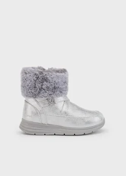 Outlet Botín metalizado pelo niña Botas Y Botines|Botas Y Botines