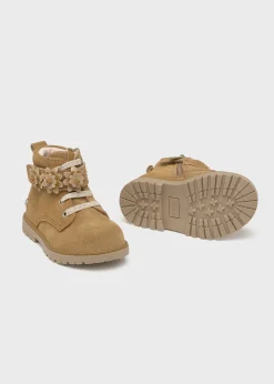 Best Sale Botín serraje flores bebé Botas Y Botines|Botas Y Botines