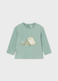 Shop Camiseta aplique bebé Bodies Y Camisetas