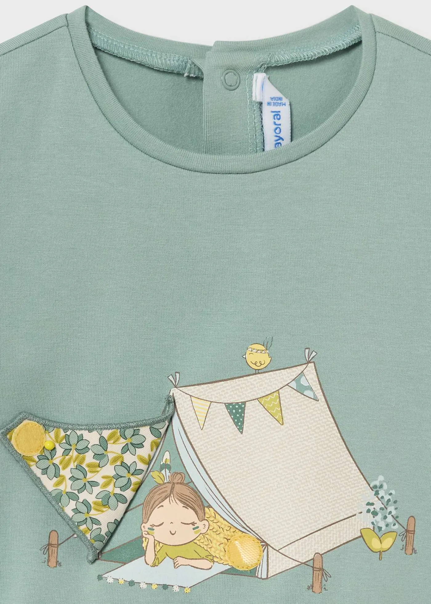 Shop Camiseta aplique bebé Bodies Y Camisetas
