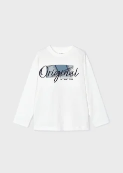 Hot Camiseta aplique tejido niño Camisetas