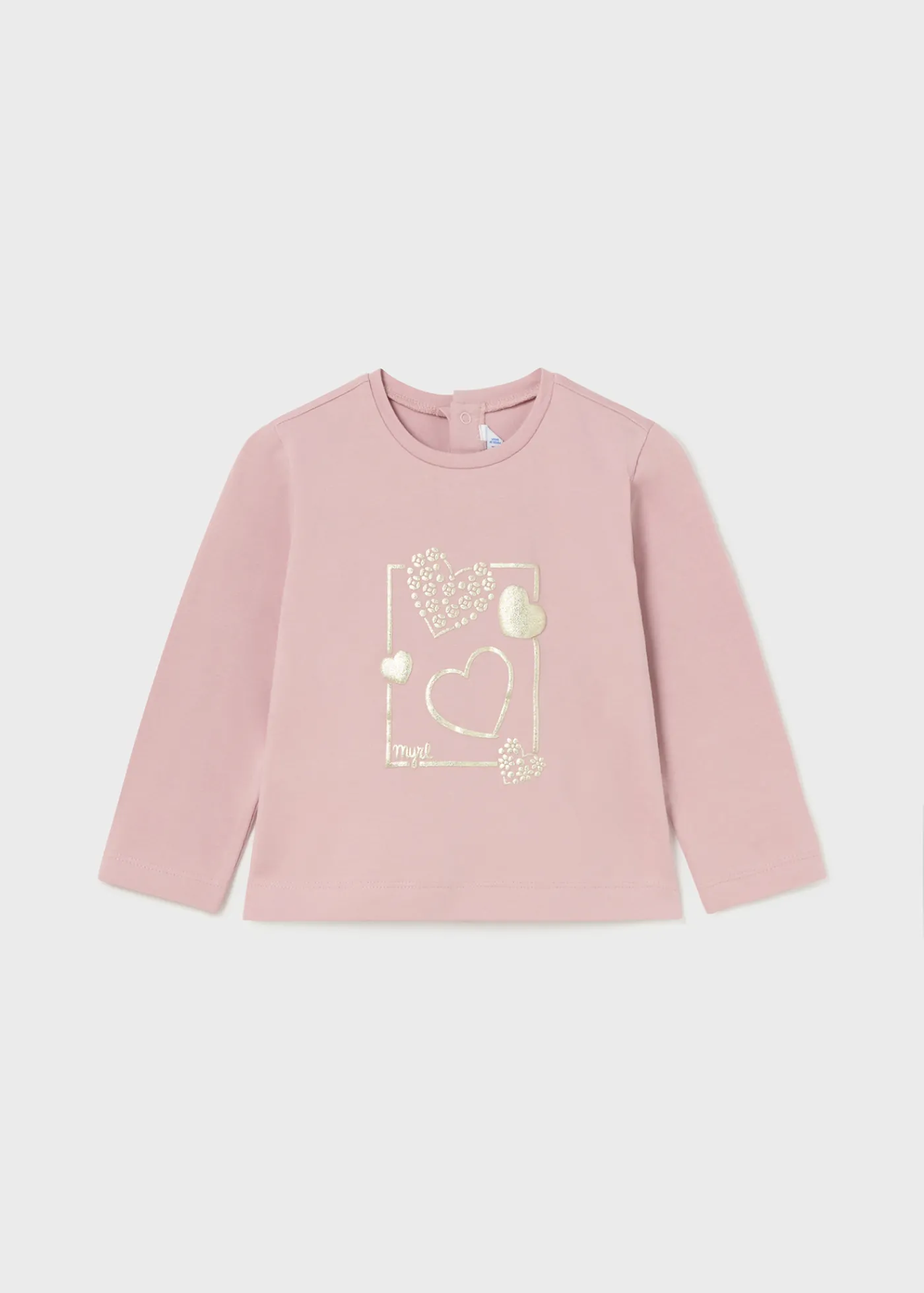Sale Camiseta básica corazones bebé Bodies Y Camisetas