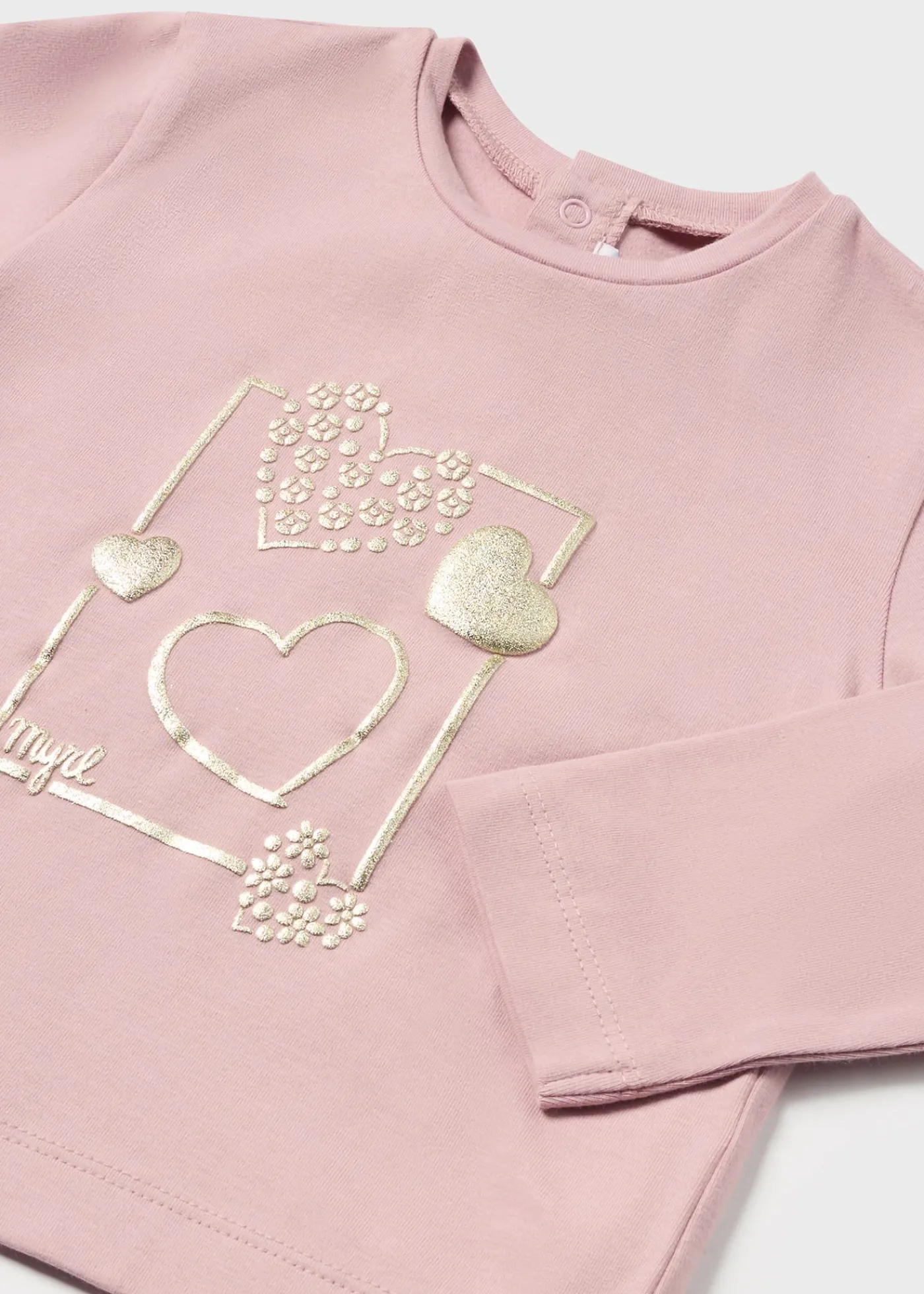 Sale Camiseta básica corazones bebé Bodies Y Camisetas