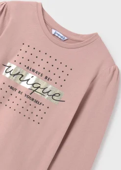 Clearance Camiseta básica texto chica Camisetas Y Polos