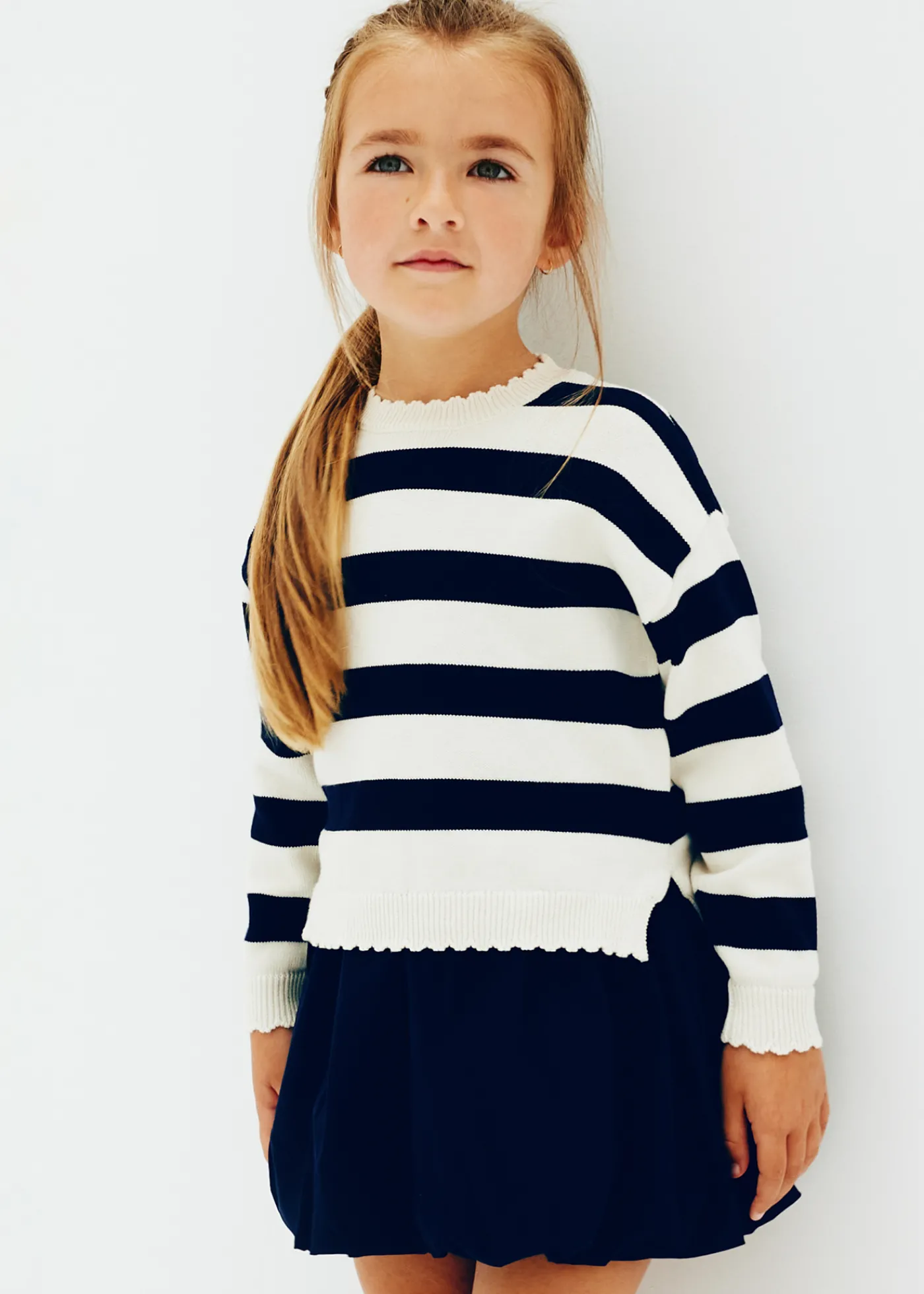 Online Camiseta canalé rayas niña Camisetas Y Polos
