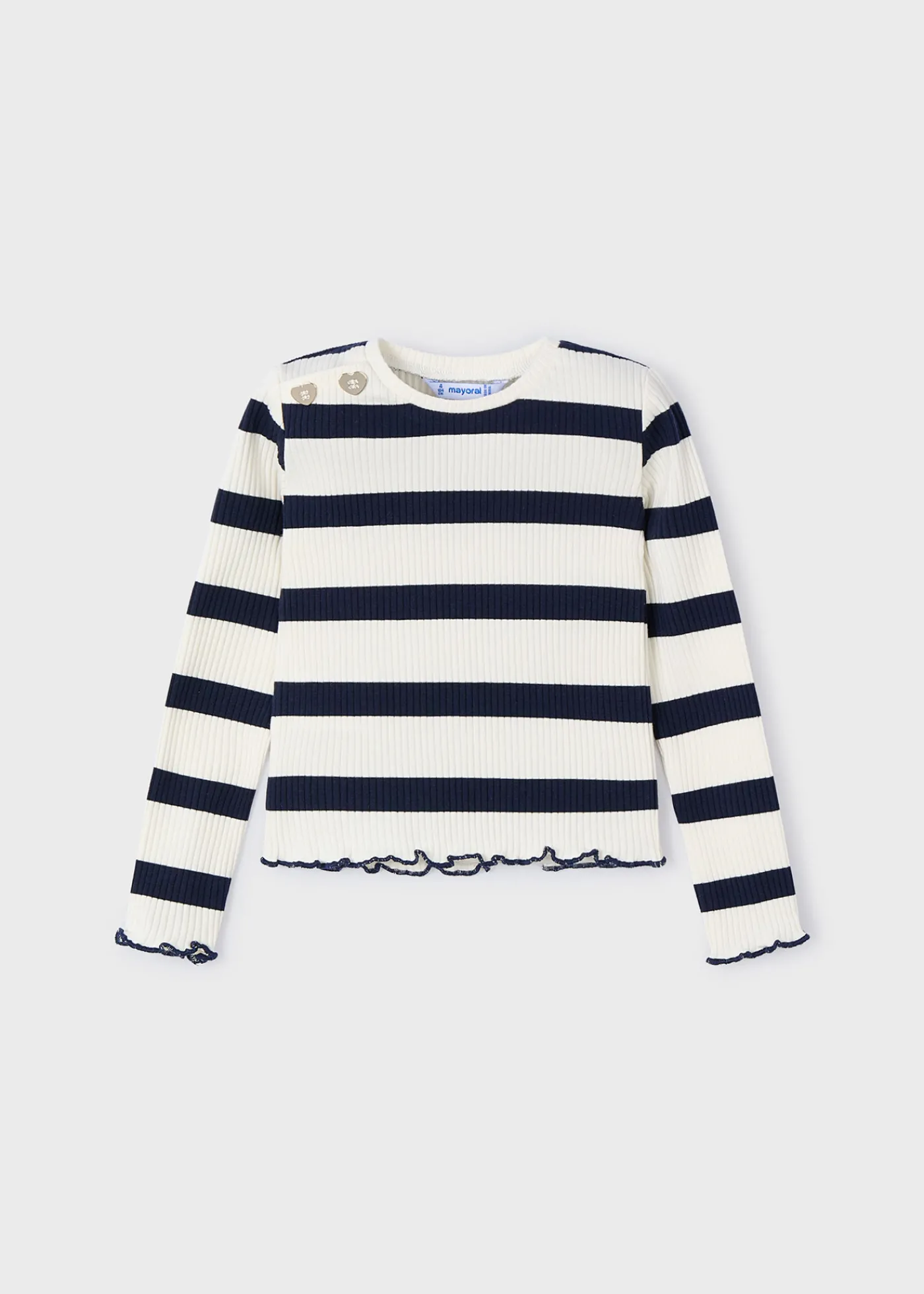 Online Camiseta canalé rayas niña Camisetas Y Polos