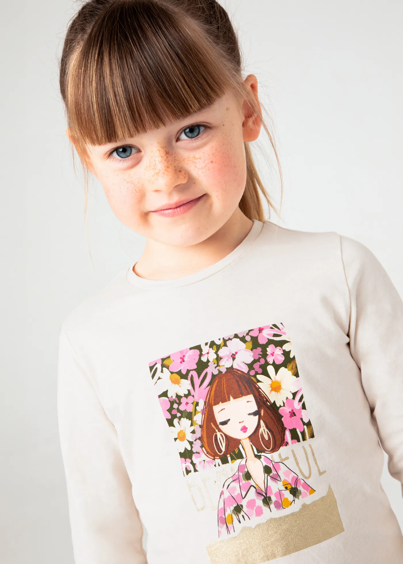 Fashion Camiseta con coletero niña Camisetas Y Polos