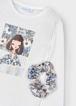 Fashion Camiseta con coletero niña Camisetas Y Polos