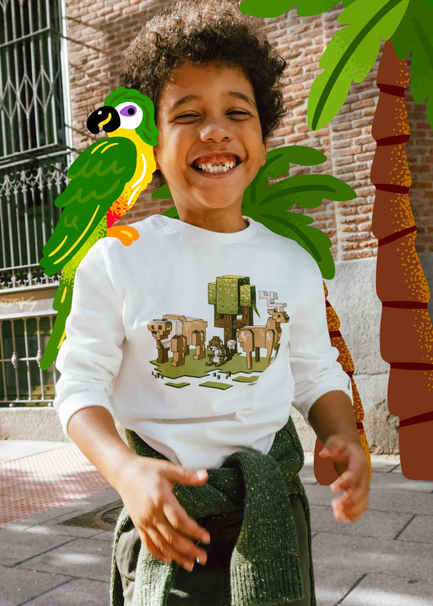 Online Camiseta dibujo píxeles niño Camisetas