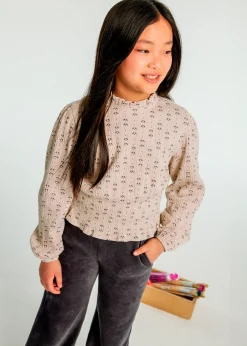 Flash Sale Camiseta estampada fruncida chica Camisetas Y Polos