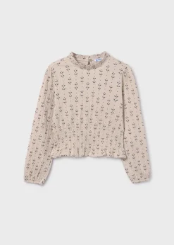 Flash Sale Camiseta estampada fruncida chica Camisetas Y Polos