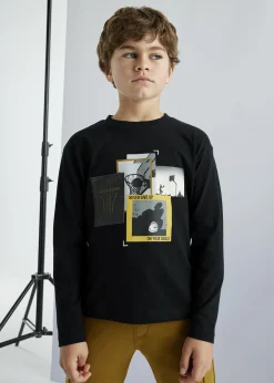 Shop Camiseta estampado lenticular chico Camisetas