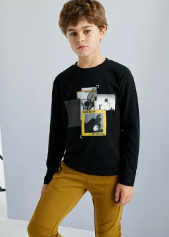 Shop Camiseta estampado lenticular chico Camisetas