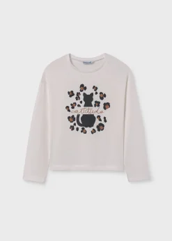 Cheap Camiseta gráfica hombro caído chica Camisetas Y Polos