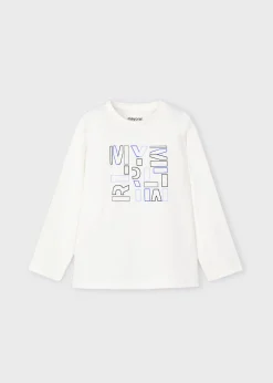 Shop Camiseta letras básica niño Camisetas