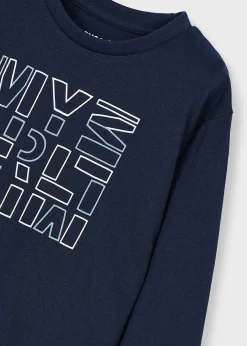 Clearance Camiseta letras básica niño Camisetas
