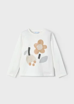 Clearance Camiseta manga larga flores niña Camisetas Y Polos