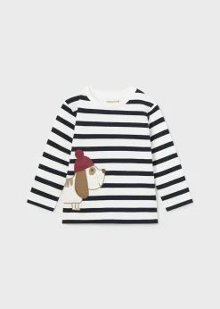 Fashion Camiseta rayas perrito bebé Bodies Y Camisetas
