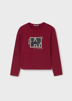 Flash Sale Camiseta texto lentejuelas chica Camisetas Y Polos