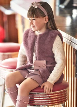 Cheap Chaleco pelo con cinturón niña Abrigos Y Chaquetas