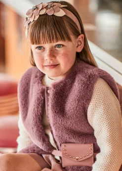 Cheap Chaleco pelo con cinturón niña Abrigos Y Chaquetas