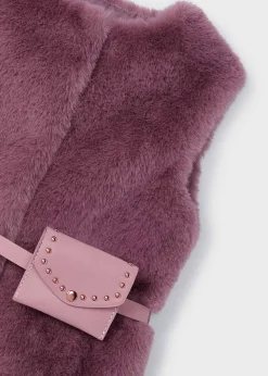 Cheap Chaleco pelo con cinturón niña Abrigos Y Chaquetas