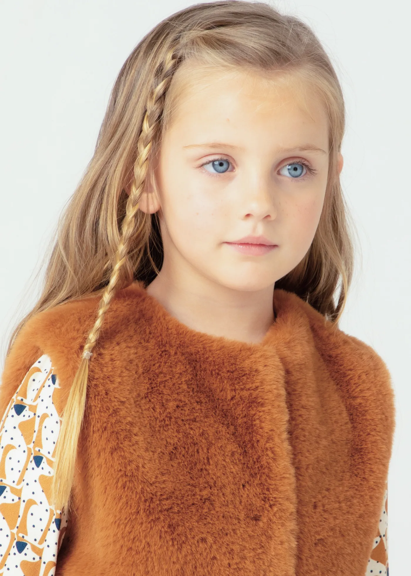 Best Chaleco pelo con cinturón niña Abrigos Y Chaquetas