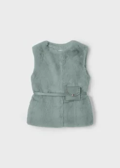 Discount Chaleco pelo con cinturón niña Abrigos Y Chaquetas