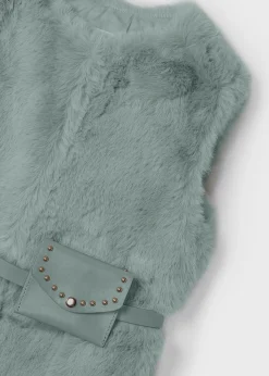 Discount Chaleco pelo con cinturón niña Abrigos Y Chaquetas