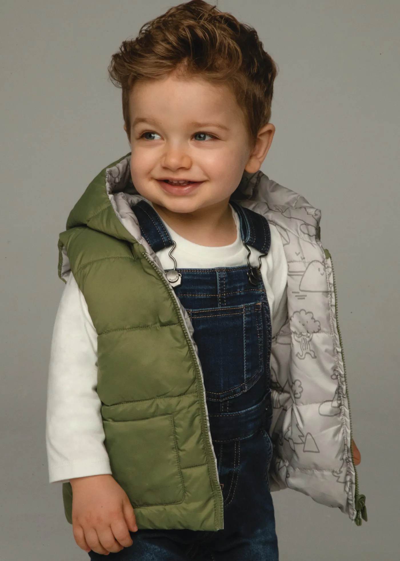 Discount Chaleco reversible acolchado bebé Abrigos Y Chaquetas