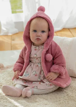Best Chaqueta tricot con pelo recién nacida Rebecas