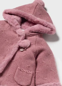Best Chaqueta tricot con pelo recién nacida Rebecas