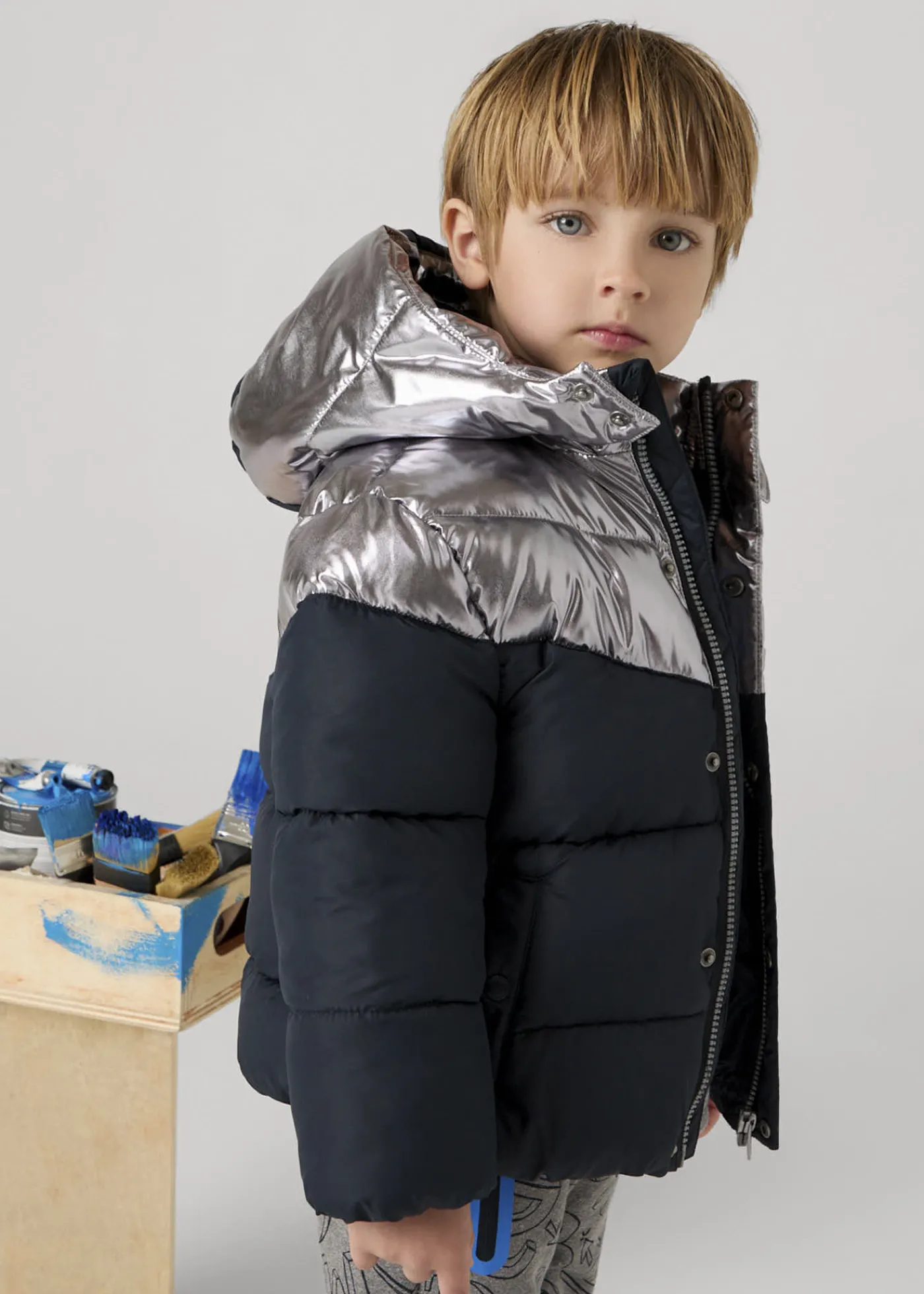 Outlet Chaquetón bicolor niño Abrigos Y Chaquetas