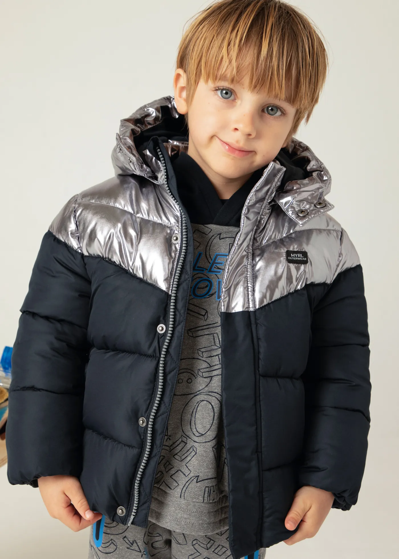 Outlet Chaquetón bicolor niño Abrigos Y Chaquetas