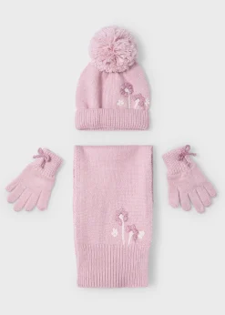 Clearance Conjunto 3 piezas bufanda flores niña Accesorios Y Complementos