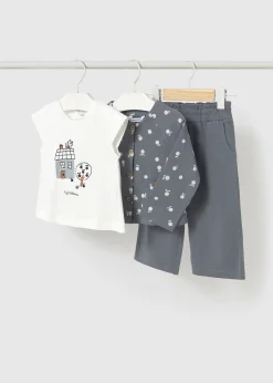Cheap Conjunto 3 piezas con chaqueta estampada bebé Conjuntos