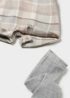 Shop Conjunto 3 piezas peto cuadros recién nacido Conjuntos