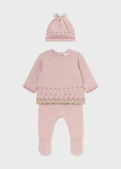 Cheap Conjunto 3 piezas tricot recién nacida Conjuntos
