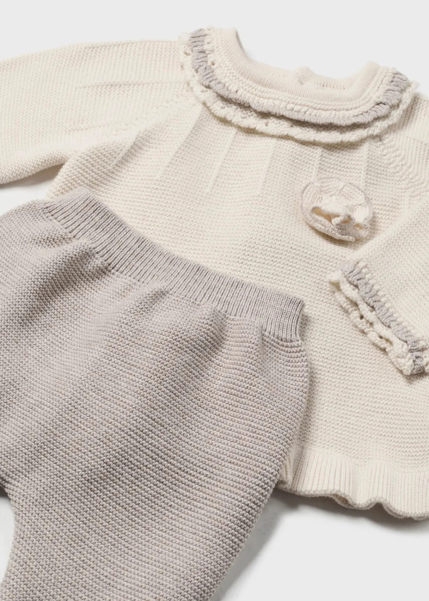 Online Conjunto 3 piezas tricot recién nacida Conjuntos