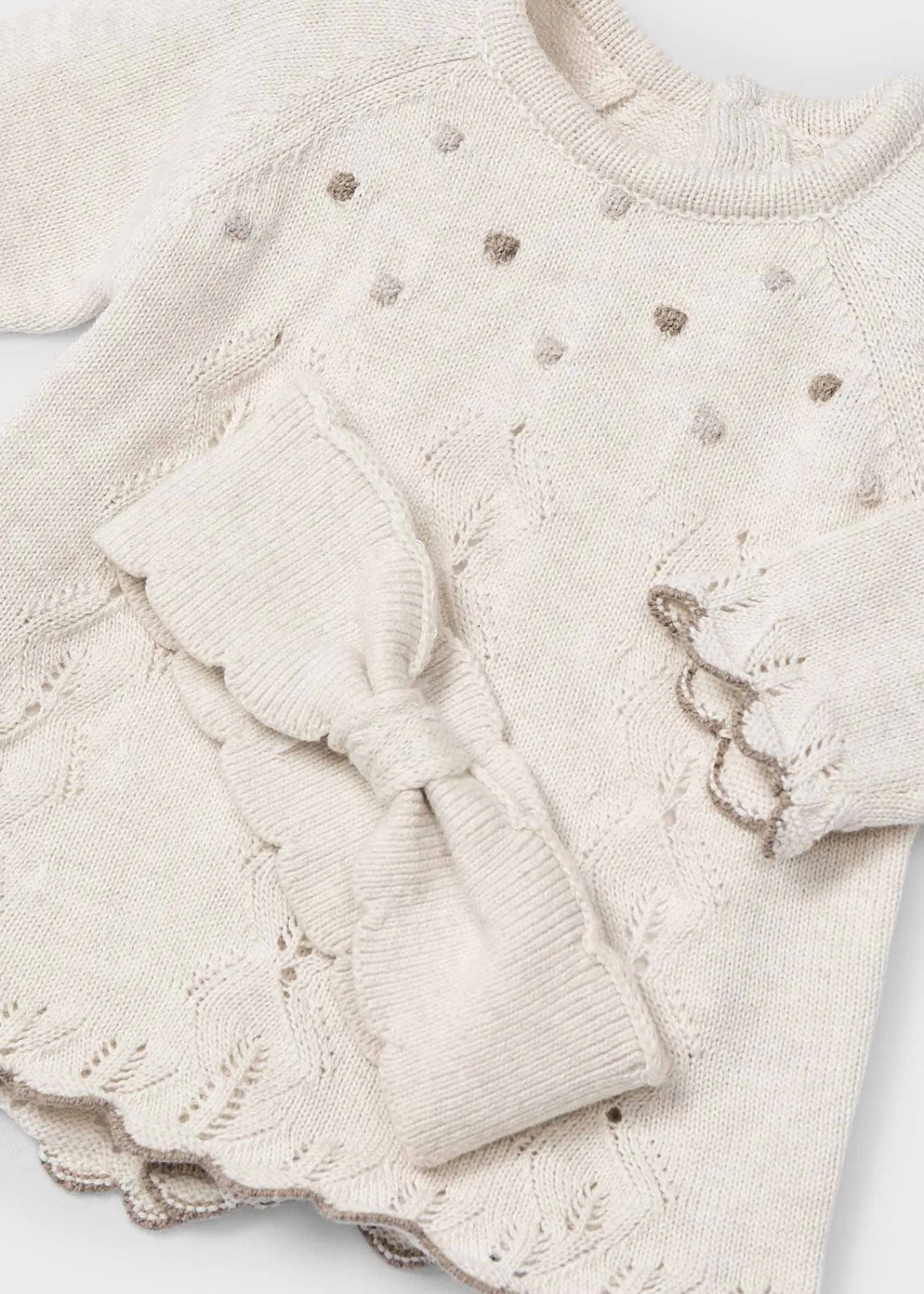Clearance Conjunto 3 piezas tricot recién nacida Conjuntos